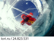 The woman looks through ice. Стоковое фото, фотограф Некрасов Андрей / Фотобанк Лори