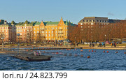 Ullanlinna - один из районов Хельсинки, Финляндия (2016 год). Редакционное фото, фотограф Валерия Попова / Фотобанк Лори