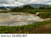 Hydrothermal field in the Uzon Caldera. Kronotsky Nature Reserve (2016 год). Редакционное фото, фотограф Юлия Машкова / Фотобанк Лори