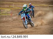 Лебедев Михаил (СДЮШОР Галлакс), класс "Country Kidz",  4 Этап Кубока XSR-MOTO.RU по Кантри Кроссу, мотопарк Вельяминово. Репортаж (2016 год). Редакционное фото, фотограф Pukhov K / Фотобанк Лори