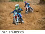 Лебедев Михаил (СДЮШОР Галлакс), класс "Country Kidz",  4 Этап Кубка XSR-MOTO.RU по Кантри Кроссу, мотопарк Вельяминово. Репортаж (2016 год). Редакционное фото, фотограф Pukhov K / Фотобанк Лори