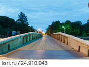 Dokovy bridge over the canal of Peter the Great. Стоковое фото, фотограф Mikhail Starodubov / Фотобанк Лори