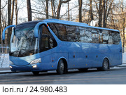 Синий автобус. Стоковое фото, фотограф Анатолий Косолапов / Фотобанк Лори