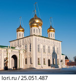 Город Тула. Свято-Успенский собор на территории Тульского кремля. Зимний пейзаж (2017 год). Редакционное фото, фотограф Игорь Низов / Фотобанк Лори