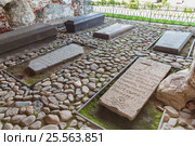 Мемориальный некрополь в Германовском дворике Спасо-Преображенского Соловецкого монастыря (2013 год). Редакционное фото, фотограф Дмитрий Тищенко / Фотобанк Лори
