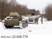 Легкие танки Т-70 и Т-60 времен Великой Отечественной войны (2017 год). Редакционное фото, фотограф Александр Щепин / Фотобанк Лори