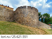Wall of Sheki fortress in the town. Azerbaijan (2016 год). Стоковое фото, фотограф Elena Odareeva / Фотобанк Лори