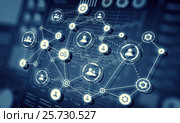 Social network background . Mixed media. Стоковая иллюстрация, иллюстратор Sergey Nivens / Фотобанк Лори