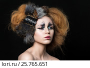 Beauty portrait of young woman. Стоковое фото, фотограф Людмила Дутко / Фотобанк Лори