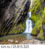 Водопад Эстюба, Телецкое озеро, Алтай. Стоковое фото, фотограф Игорь Бошин / Фотобанк Лори