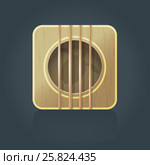 Vector square icon of ukulele guitar. Стоковая иллюстрация, иллюстратор Elisanth / Фотобанк Лори