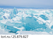 Пейзаж с торосами на Байкале. Стоковое фото, фотограф Овчинникова Ирина / Фотобанк Лори