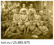 Июль 1945. Германия. Солдаты Советской Армии отдыхают после боев. Стоковое фото, фотограф Александр  Буторин / Фотобанк Лори