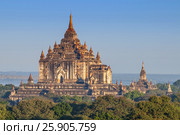 The Thatbyinnyu one of the most beautiful temple of Bagan after sunrise, Plain of Bagan, Myanmar. Стоковое фото, агентство BE&W Photo / Фотобанк Лори