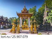 The great buddha in Wat Si Saket complex, Vientiane, Laos, Indochina, Southeast Asia. Стоковое фото, агентство BE&W Photo / Фотобанк Лори