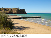Песочный пляж у мыса Керменчик. Крым (2015 год). Стоковое фото, фотограф Выскуб Анна / Фотобанк Лори