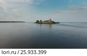 Aerial view on fortress Oreshek Russia (2017 год). Стоковое видео, видеограф Михаил Коханчиков / Фотобанк Лори