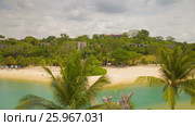 Sentosa Beach View rotation panoramic timelapse. Стоковое видео, видеограф Кирилл Трифонов / Фотобанк Лори