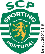 Эмблема футбольного клуба Sporting. Португалия. Редакционная иллюстрация, иллюстратор Владимир Макеев / Фотобанк Лори