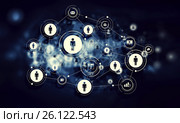 Social network background. Стоковая иллюстрация, иллюстратор Sergey Nivens / Фотобанк Лори