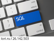 Keyboard with Blue Keypad - Sql. 3d. Стоковая иллюстрация, иллюстратор Илья Урядников / Фотобанк Лори