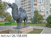 Памятник "Верблюд - хозяин степи". Элиста. Калмыкия (2008 год). Редакционное фото, фотограф Румянцева Наталия / Фотобанк Лори