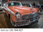 STUTTGART, GERMANY - MARCH 03, 2017: The full-size car Chrysler Windsor, 1956. Europe's greatest classic car exhibition "RETRO CLASSICS" Редакционное фото, фотограф Sergey Kohl / Фотобанк Лори