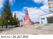 Храм Новомучеников и Исповедников Российских. Город Ржев, Тверская область (2017 год). Редакционное фото, фотограф Антон Вербило / Фотобанк Лори