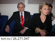 Евгений Стеблов с супругой (2017 год). Редакционное фото, фотограф Золкин Илья Дмитриевич / Фотобанк Лори