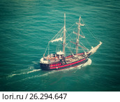 two-mast saiship. Стоковое фото, фотограф Яков Филимонов / Фотобанк Лори