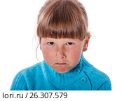 Upset cranky girl. Стоковое фото, фотограф Ольга Сапегина / Фотобанк Лори