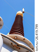Electric equipment of power transformer substation (2017 год). Редакционное фото, фотограф Владимир Арсентьев / Фотобанк Лори