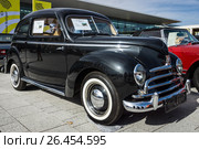 STUTTGART, GERMANY - MARCH 04, 2017: Small family car Ford Taunus G73A, 1951. Europe's greatest classic car exhibition "RETRO CLASSICS" Редакционное фото, фотограф Sergey Kohl / Фотобанк Лори