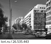 Улица Правды в Москве. Комбинат газеты "Правда" постройки 1930-35 годов. Улица Правды, д 24. Архитектор П. А. Голосов. Съемка 2017 года. Редакционное фото, фотограф Дмитрий Данилкин / Фотобанк Лори
