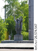 Архангельск. Монумент "Покорителям космоса" (2006 год). Редакционное фото, фотограф Дмитрий Щукин / Фотобанк Лори
