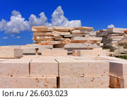 Limestone blocks. Стоковое фото, фотограф Gennadiy Iotkovskiy / Фотобанк Лори
