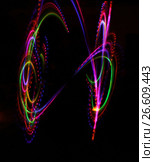 colorful light luminous texture on black. Стоковое фото, фотограф Tatjana Romanova / Фотобанк Лори