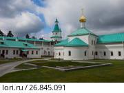 Московская область. Истра. Воскресенский Новоиерусалимский монастырь.Башня Давидов дом и Наместничьи палаты (2017 год). Стоковое фото, фотограф Литвяк Игорь / Фотобанк Лори