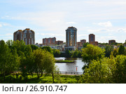Eco-friendly Levoberezhny district in Khimki, Russia (2017 год). Стоковое фото, фотограф Володина Ольга / Фотобанк Лори