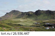Panorama mountain landscape, Iceland. Стоковое видео, видеограф Юлия Колтырина / Фотобанк Лори