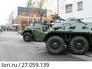 Россия, Мурманск - 07.10.2017: БТР. Выставка военной техники на дне города Мурманск. Редакционное фото, фотограф Юлия Юриева / Фотобанк Лори