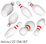 Set of Bowling Pin. Стоковая иллюстрация, иллюстратор Кирилл Черезов / Фотобанк Лори