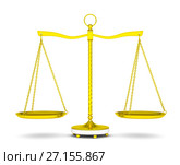 Balance scale over white background. Стоковая иллюстрация, иллюстратор Кирилл Черезов / Фотобанк Лори