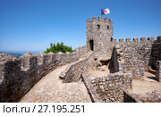 The curtain walls and solid tower of the Castle of the Moors. Sintra. Portugal (2016 год). Стоковое фото, фотограф Сергей Пристяжнюк (Serg Zastavkin) / Фотобанк Лори