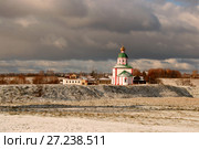 Церковь Бориса и Глеба на Борисовской стороне. Ноябрь в Суздале (2014 год). Стоковое фото, фотограф Щеголева Ольга / Фотобанк Лори
