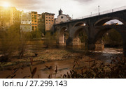 Ancient bridge at Roda de Ter (2017 год). Стоковое фото, фотограф Яков Филимонов / Фотобанк Лори