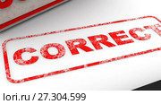 Not correct! Corrected seal impression. Стоковая анимация, аниматор WalDeMarus / Фотобанк Лори