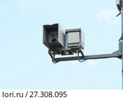 Speed control camera on a pole. Стоковое фото, фотограф Курганов Александр / Фотобанк Лори