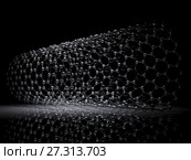 Nanotubes molecular structure scheme. Стоковая иллюстрация, иллюстратор EugeneSergeev / Фотобанк Лори