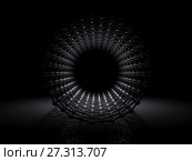 Single-walled zigzag carbon nanotube end. Стоковая иллюстрация, иллюстратор EugeneSergeev / Фотобанк Лори